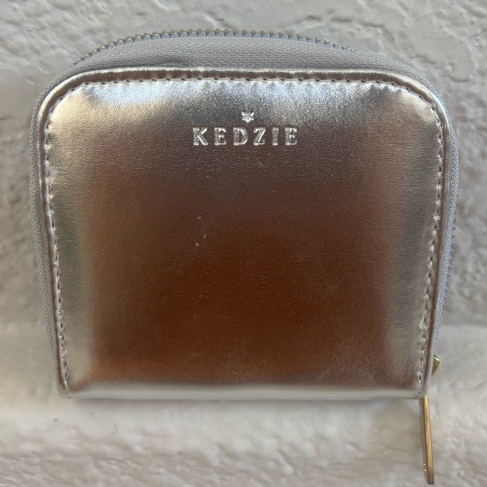 Kedzie zip around silver wallet